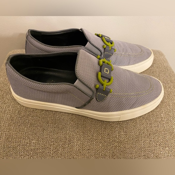 Donald Pliner Men's Andor Bit Slip-on Sneaker In Silver Mesh - Picture 2 of 11